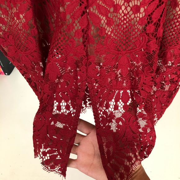 Red Lace Bebe Dress - Picture 3 of 5